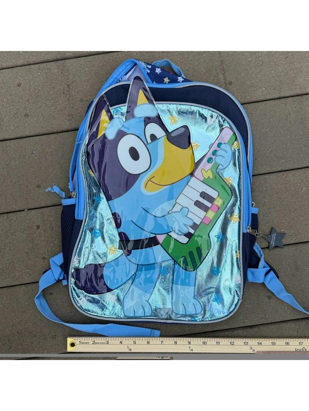 Bluey Backpack Book Bag 17” Kids School Senior Year Character Backpack Blue